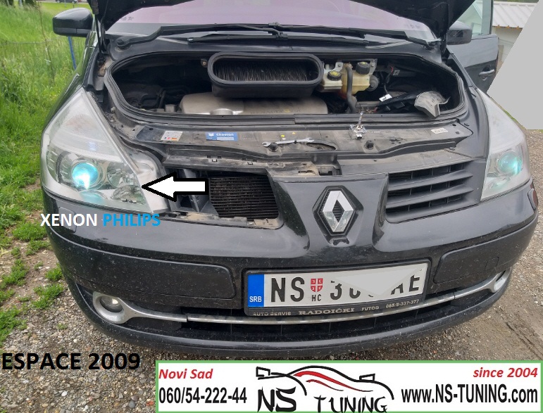 renault espace 2009 xenon farovi d1s philips sijalica trafo balast valeo ugradnja novi sad tuning
